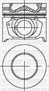 YENMAK 36-04200-000 Piston+Segman Std (83.00mm) Captiva Antara 2.0cdti 16v Z20dm  ####